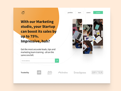 Landing Page Hero Section branding concept hero section landing page lp ui