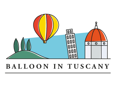 Balloon In Tuscany Logo balloon chianti cypress firenze flat florence hills italy logo pisa tuscany