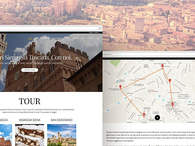 Web Design for Centro Guide Siena italy map siena tourism ui user ux webdesign