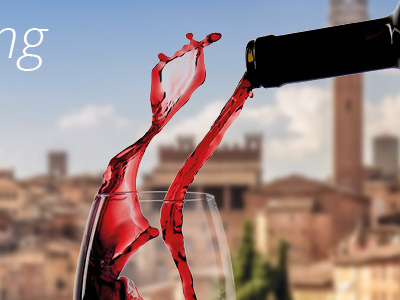 Taste Siena postcard postcard siena wine