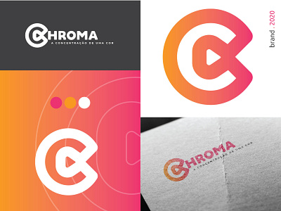 Logo CHROMA branding design logo minimal vector