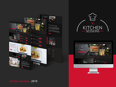 kitchen sessions . 2019 design event food minimal mockup ui ux vector