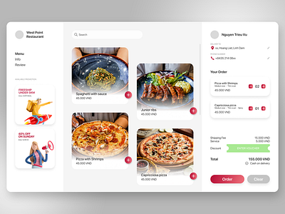 Food Delivery Flatform delivery design flat food freebie fresher minimal ui ux web website