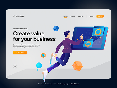 CRM Landing Page concept