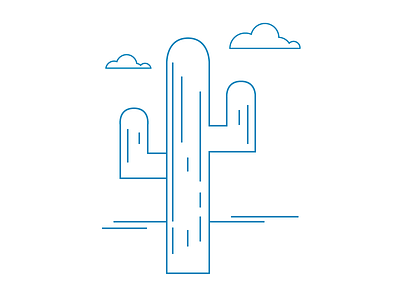 Cactus (Free Download) cactus desert drawing illustration line art