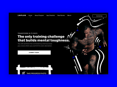 Unplug Training Challenge - Fitness Landing Page