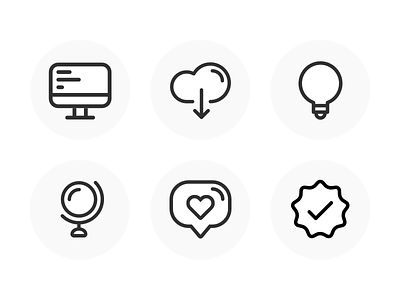 Social Media Icon Set check icon cloud icon computer icon download icons globe icon heart icon icon icon design icon set iconography icons light bulb icon like icon line icons verified icon