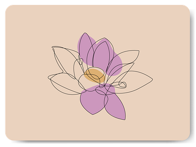 Flower one line art