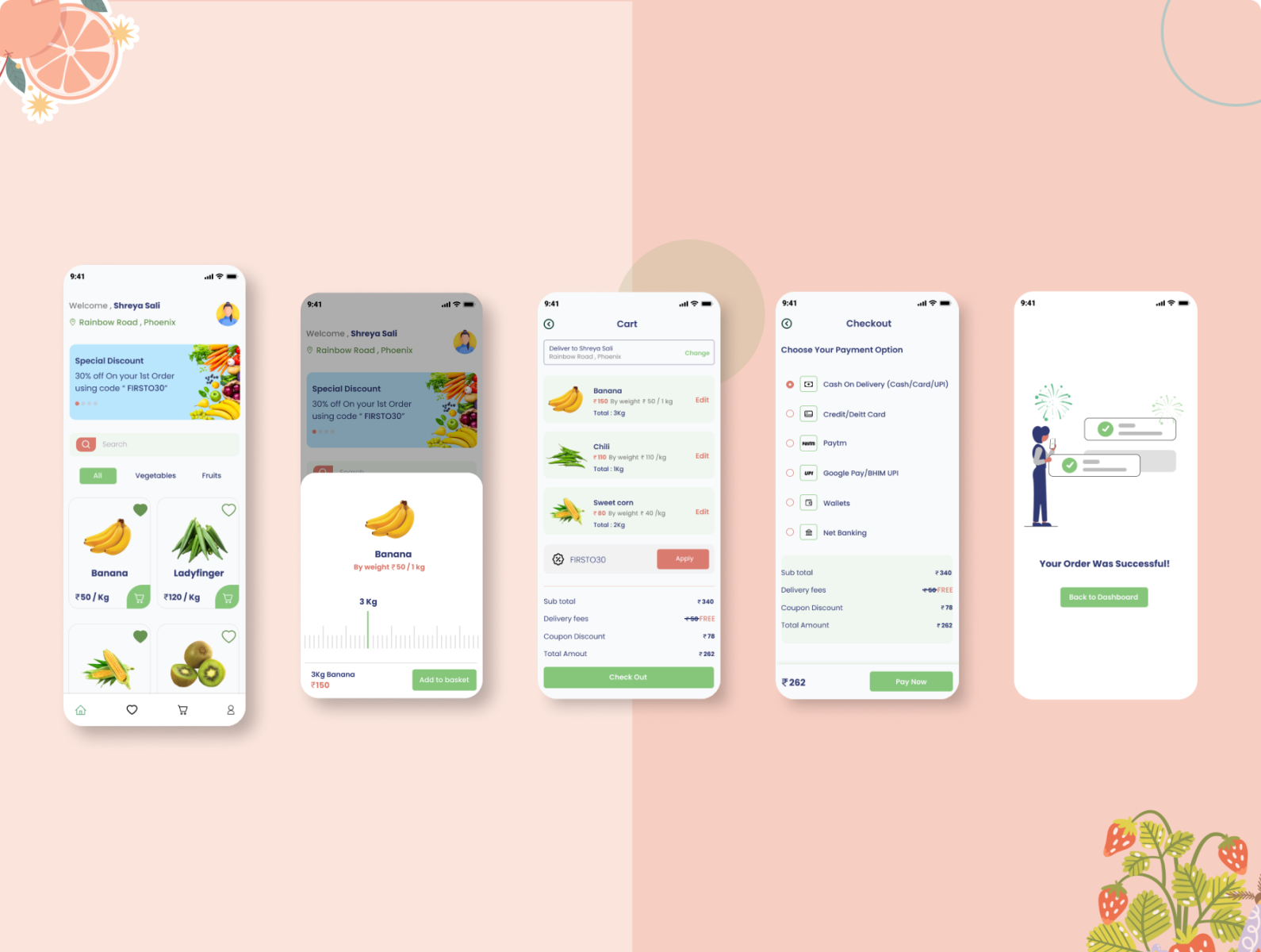 Fruit and Vegetable App by shreya sali on Dribbble