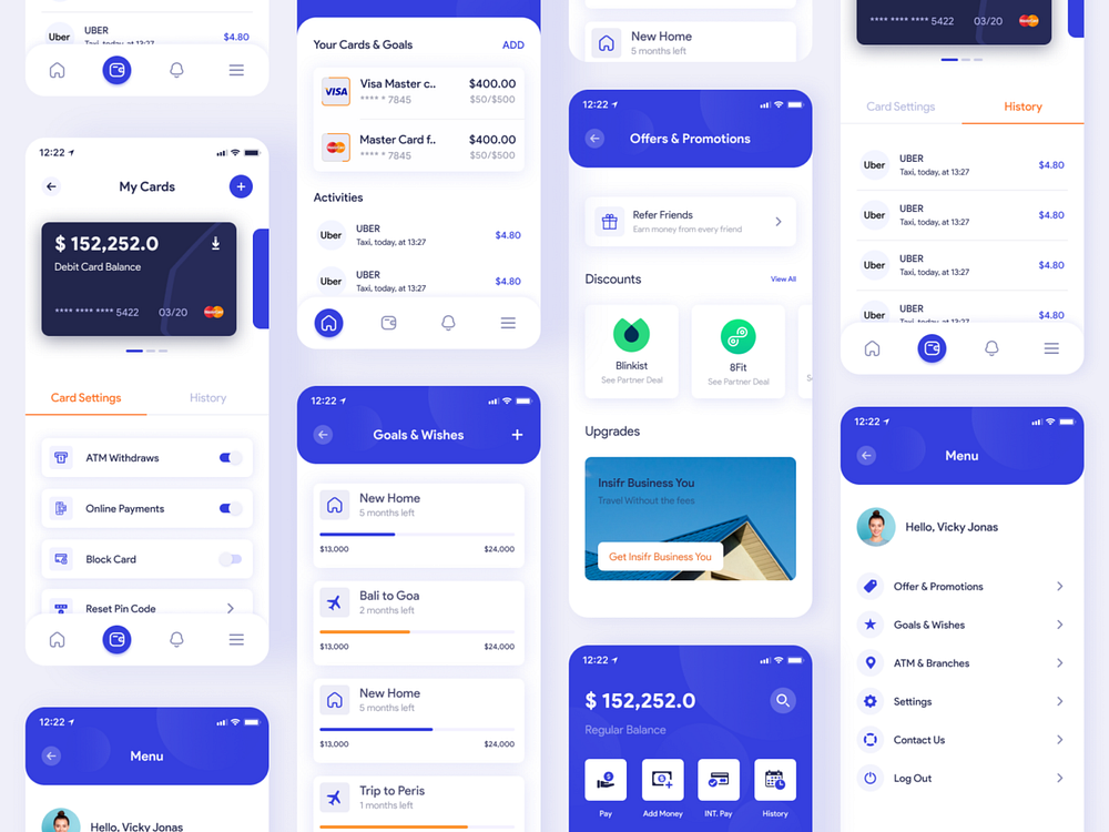 Banking App Ui kit by Implies Solution on Dribbble