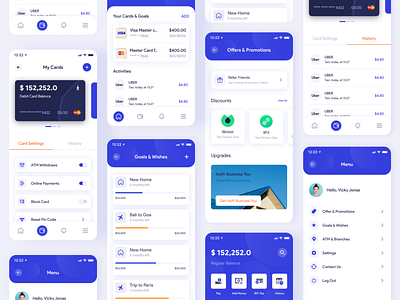 Banking App Ui kit app bank bankingapp brand branding design flat graphic design icon ios minimal tranding ui uikit ux