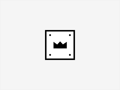 WIP - Crown black block branding crown flat minimal royal white