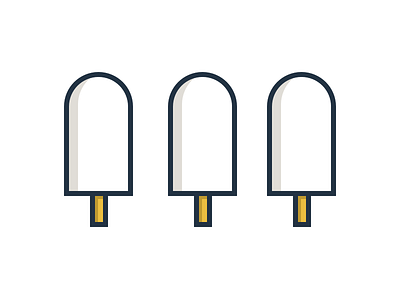 Ice Cream blue ice cream illustration milk popsicle simple summer sweet vanilla white yellow yummy