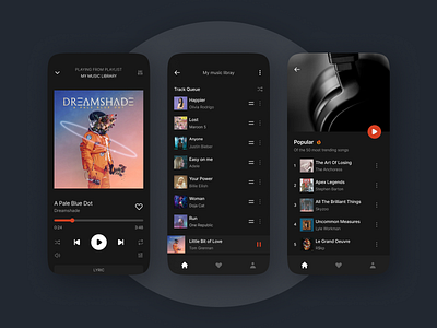 Music App Dark Mode android app android music dark mode design ios app mobile mobile app mobile app design mobile design mobile ui music album music app music app ui music apple music art music player music player app music player ui ui uidesign