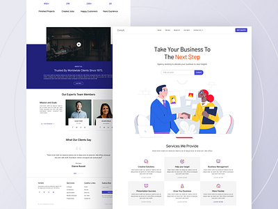 Consult business landing page