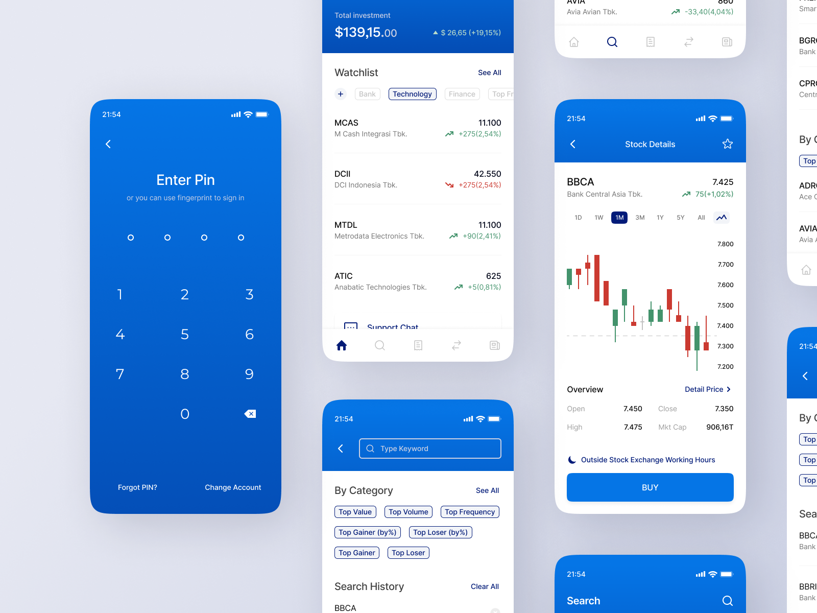 Investment mobile app by Light Studio on Dribbble