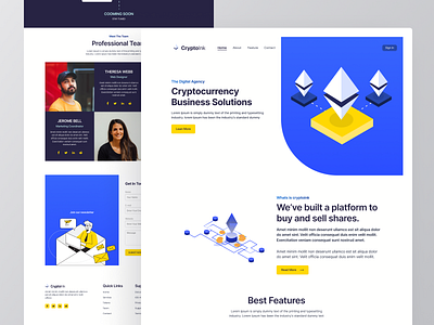 CryptoInk - Landing Page clean crypto crypto exchange design exchange figma home page home page design hot design landing page landing page design modern ui ui ux uidesign web design web page website website design website designs
