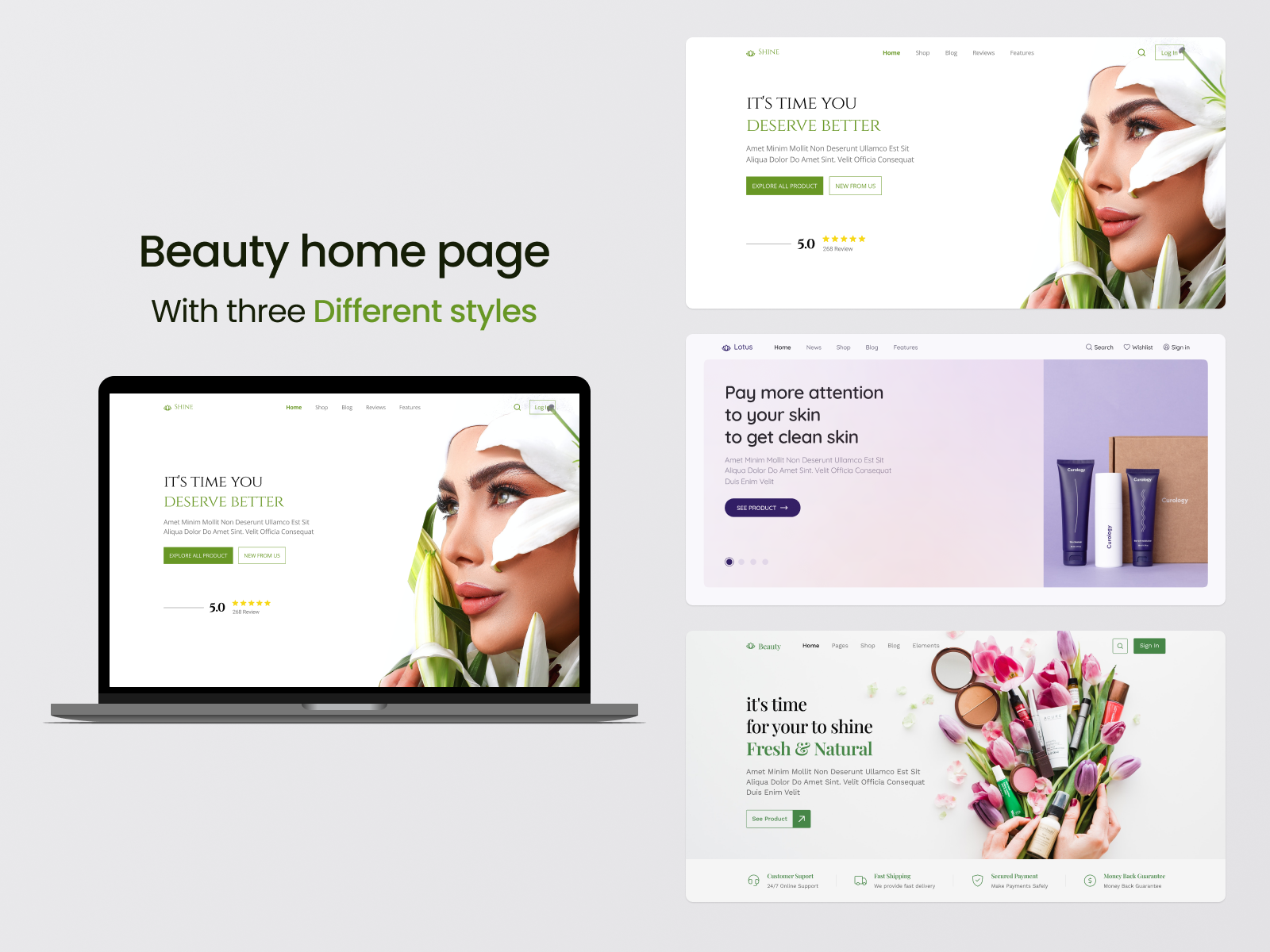 Beauty Home Page By Light Studio On Dribbble