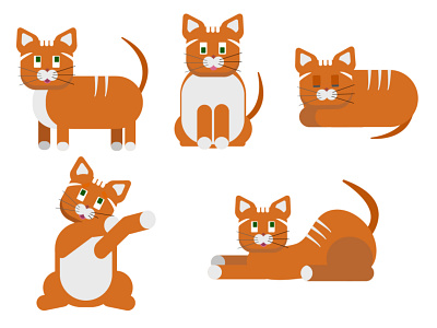 Cats design flat flat design graphic design illustration illustrator minimal