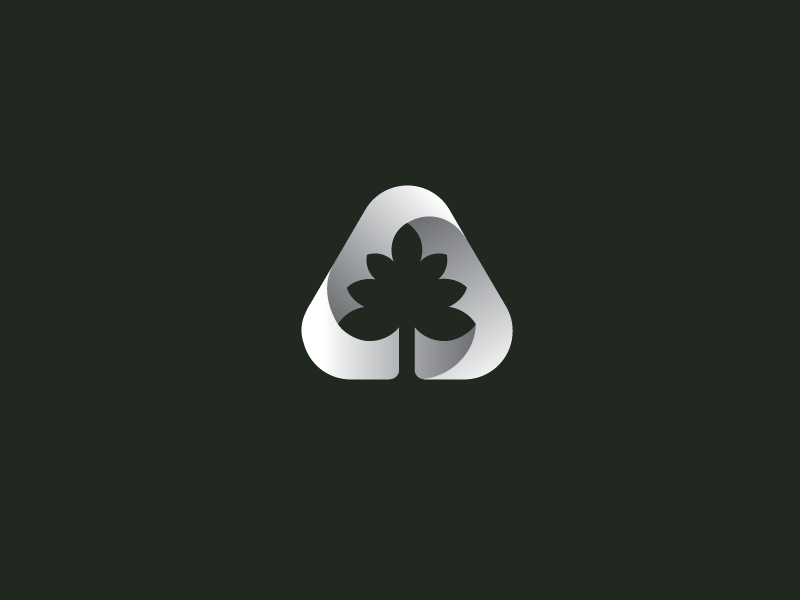 Recycle + Tree mark logo mark eco ecology green nature friendly logotype brand branding