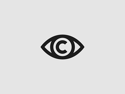 Copyrighted Vision brand branding brandmark calligraphy copyright eye identity logo logotype vision