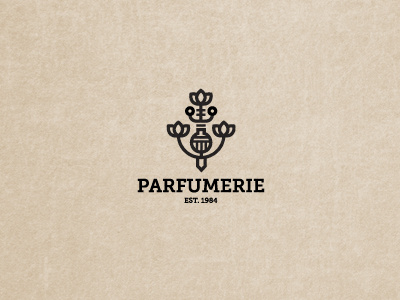 Parfumerie mark + typeface