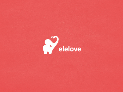 Elelove mark + typeface brand elephant logo mark symbol