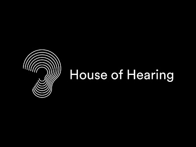 House of Hearing brandmark clinic ear hearing house lock logo symbol symbol icon mark