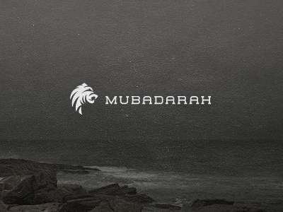 Mubadarah mark + typeface black branding logo mark mubadarah symbol white