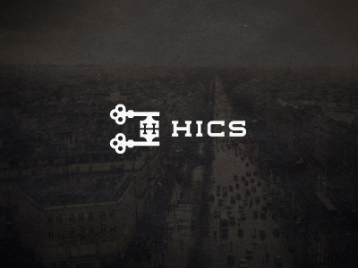 HICS black brand branding hics keys logo mark symbol white