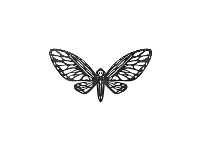 Death Moth black brand branding death julius logo mark moth seniunas skull symbol white