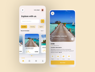 Travel Agency Application app design minimalism travel agency ui uiux ux