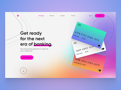 Credit card app Landing page (Hero Section) 🖥