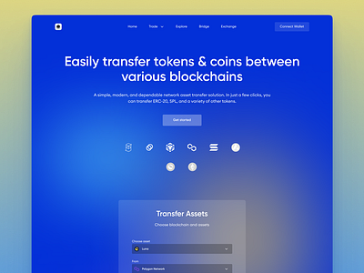 Blockchain bridge Landing page