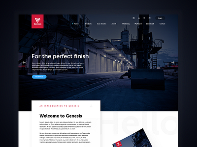Genesis Website Design dark design digital website