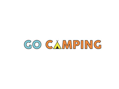 Go Camping (Cute Typography Design) camping cute cute design graphic design laid back camp laid back camp laidback camp tent typographic design typography typography design yuru camp yurucamp