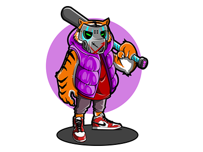 Bad Tiger bad character design icon illustration logo merchandise sticker tiger vector wild