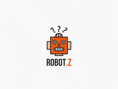 robot.z branding design flat illustration illustrator logo logo design logotype minimal typography