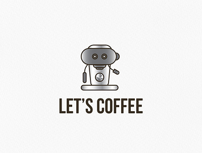 let's coffee branding design flat illustration illustrator logo logo design logotype minimal vector