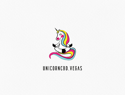 unicorn branding design flat illustration illustrator logo logo design logotype minimal vector