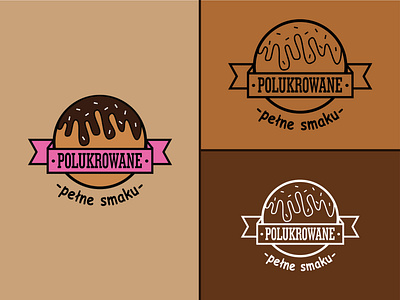Logo_Polukrowane branding design donuts logo vector