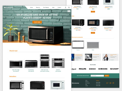 Microwave design desktop microwave shop ui ux web web design webdesign website