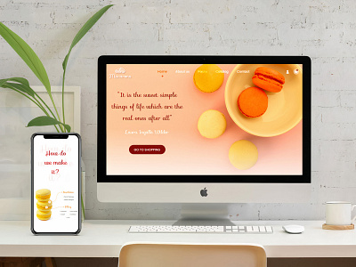 Macarons design desktop graphic design macarons mobile ux web design