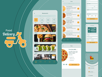 Food delivery design graphic design logo mobile app ui vector