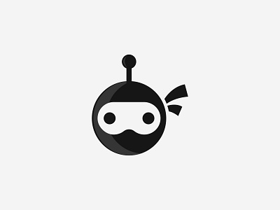 Ninjabot logo appicon bot brand design brand identity branding branding design brandmark businesslogo corporatelogo icon logo logo design logodesign logos logotype ninja ninjalogo