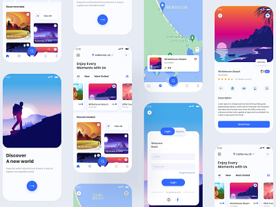 Travel App app booking app explore mobile app mobile design travel agency travel app travel app design travelling trip ui ui design uiux ux design vacation app