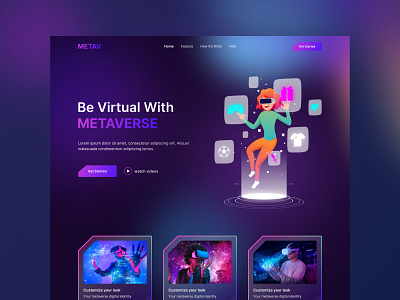 Metaverse Landing Page Design