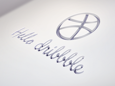 Hello Dribbble! first hello invite logo