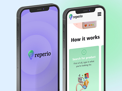 Reperio app branding logo ui web design