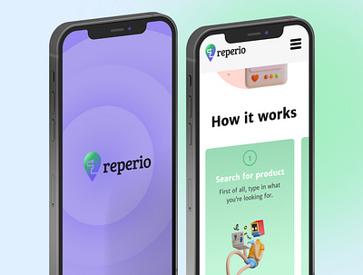 Reperio app branding logo ui web design